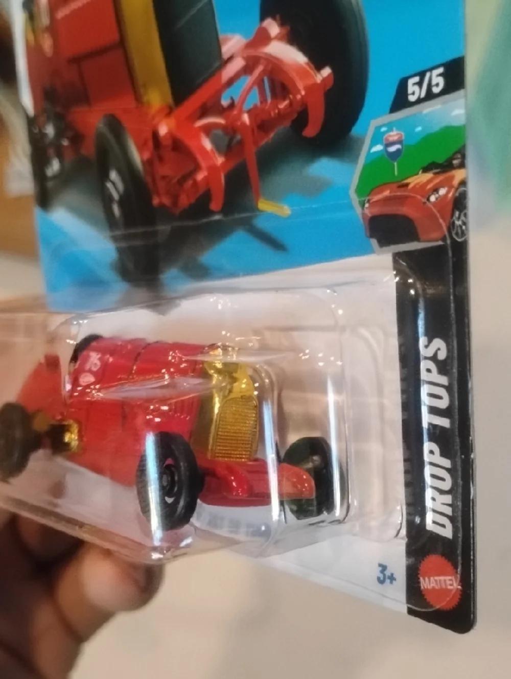 Mattel Hot Wheels Fiat Beast of Turin Toy Car - Red & Gold